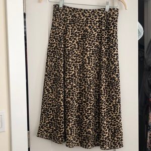 J. Crew Leopard Cheetah Silky Skirt